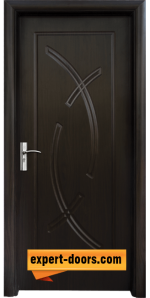 Интериорна врата Стандарт модел 056P, цвят Венге
