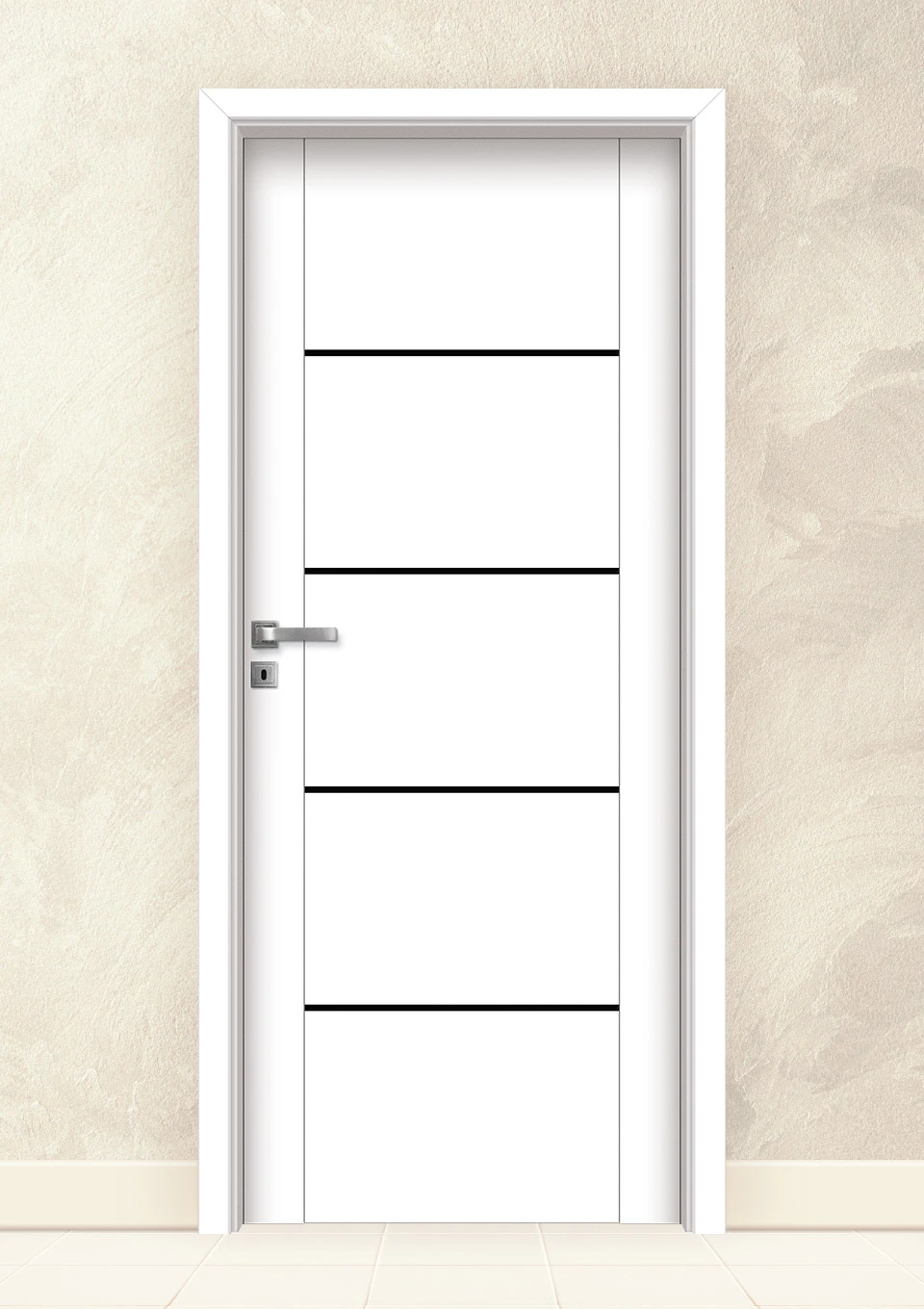 Интериорна врата Invado Aristo модел 5 Black Lacobel Lindo White