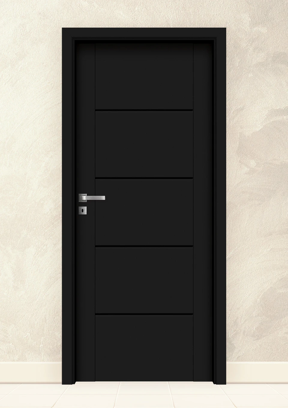 Интериорна врата Invado Aristo модел 5 Black Lacobel Pure Black